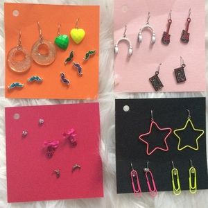 Lot of 14 Pairs of Girl's Earrings